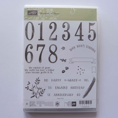 Number of Years | Retired Photopolymer Stamp Set