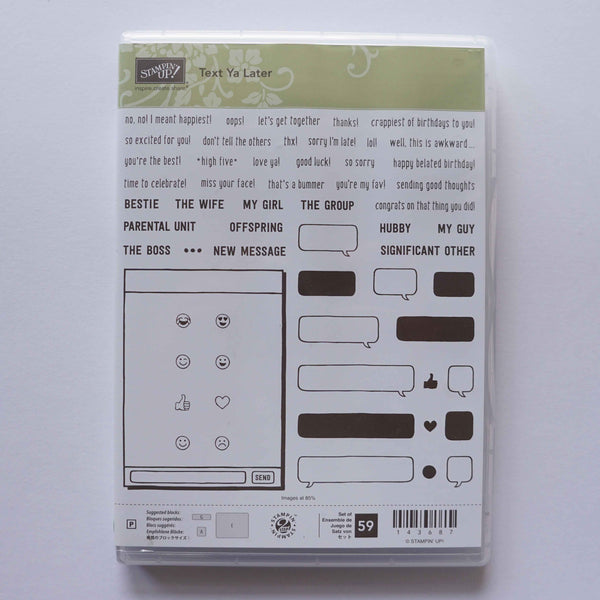 Text Ya Later | Retired Photopolymer Stamp Set