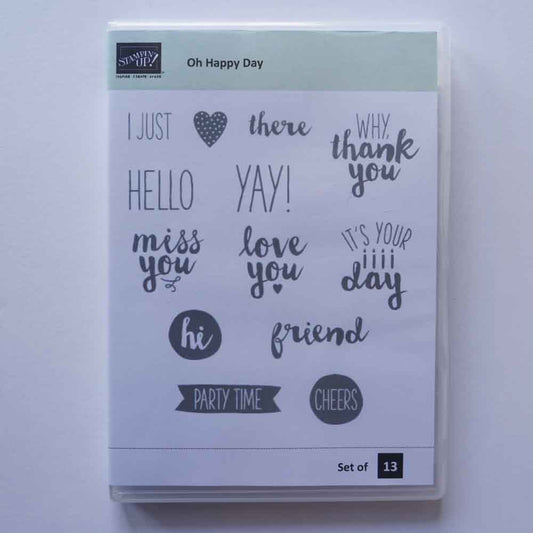 Oh Happy Day | Retired Photopolymer Stamp Set | Originally Part of Project Kit