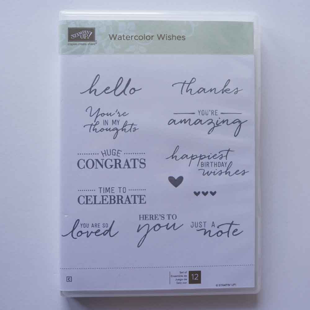 Watercolor Wishes | Retired Photopolymer Stamp Set | Originally Part of Project Kit