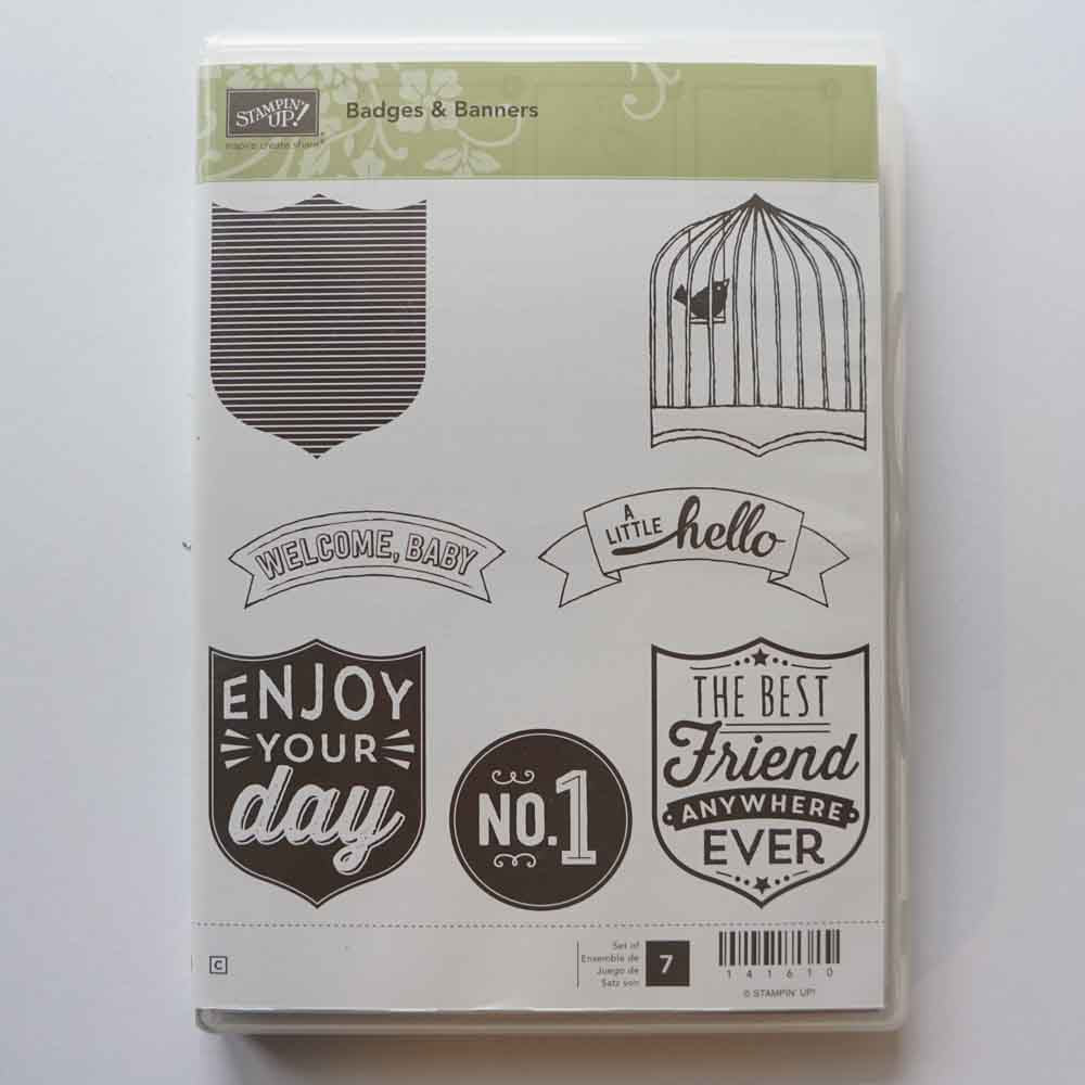 Badges and Banners | Retired Clear Mount Stamp Set