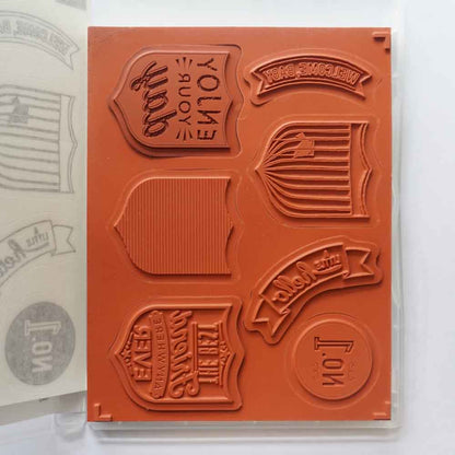 Badges and Banners | Retired Clear Mount Stamp Set