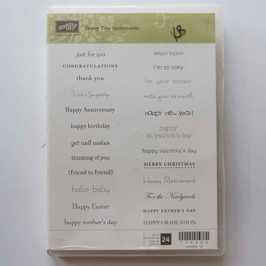 Teeny Tiny Sentiments | Retired Clear Mount Stamp Set | Stampin' Up!