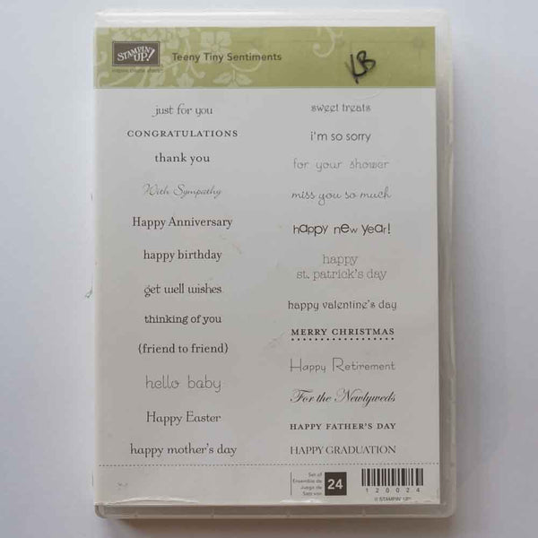 Teeny Tiny Sentiments | Retired Clear Mount Stamp Set | Stampin' Up!