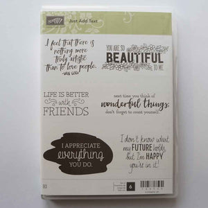 Just Add Text | Retired Clear Mount Stamp Set
