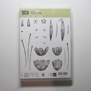 Tranquil Tulips | Retired Photopolymer Stamp Set | BRAND NEW | Host Stamp Set