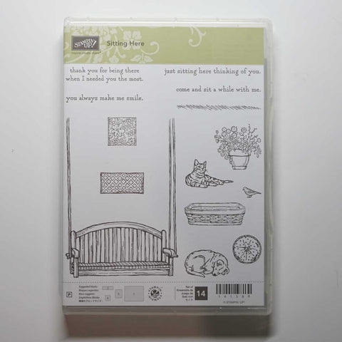 Sitting Here | Retired Photopolymer Stamp Set | BRAND NEW