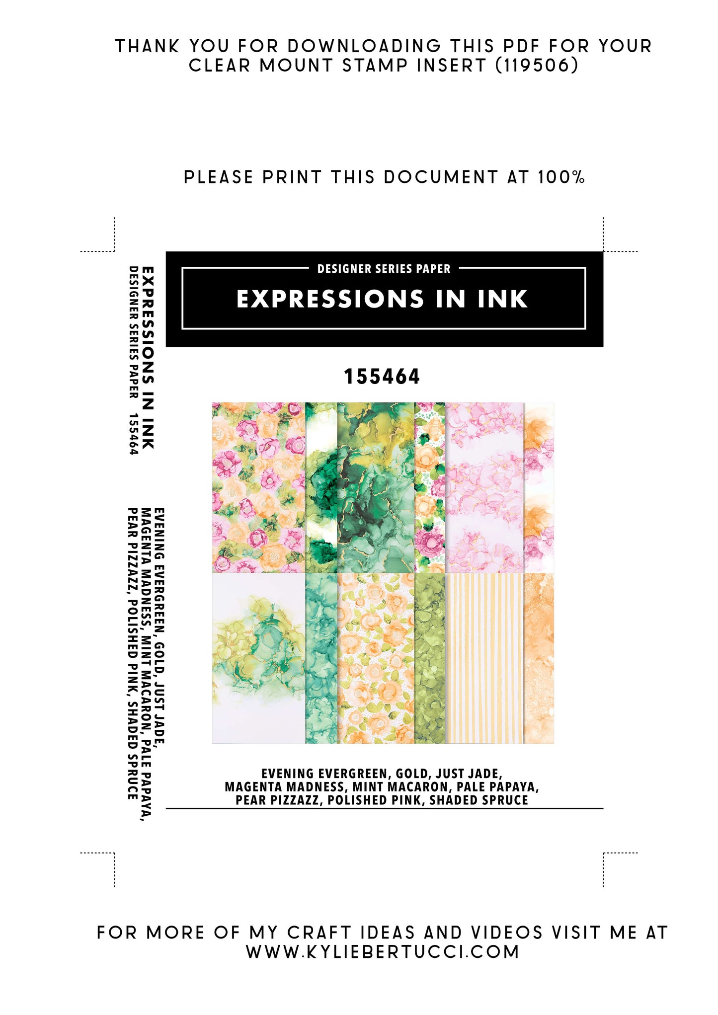 Kylie's #loveitchopit and Storage Clear Insert PDFs (Instant Download)
