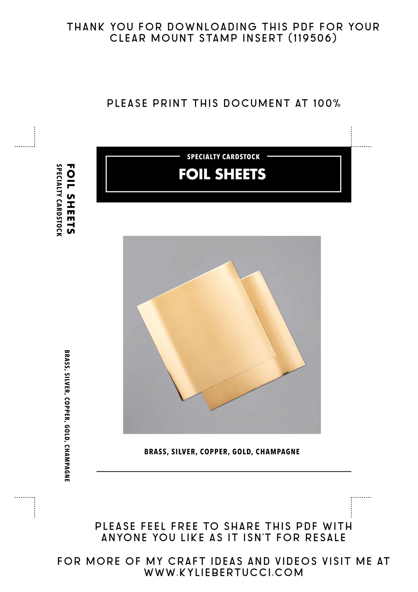 Kylie's #loveitchopit and Storage Clear Insert PDFs (Instant Download)