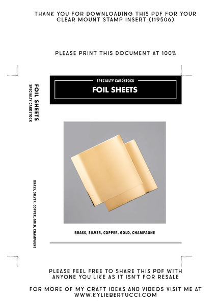 Kylie's #loveitchopit and Storage Clear Insert PDFs (Instant Download)