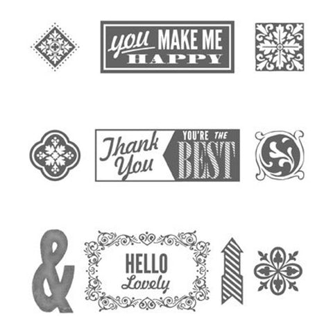 Hello, Lovely | Retired Wood Mount Stamp Set | Stampin' Up!