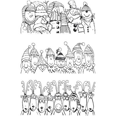 Holiday Line Up | Retired Wood Mount Stamp Set | Stampin' Up!