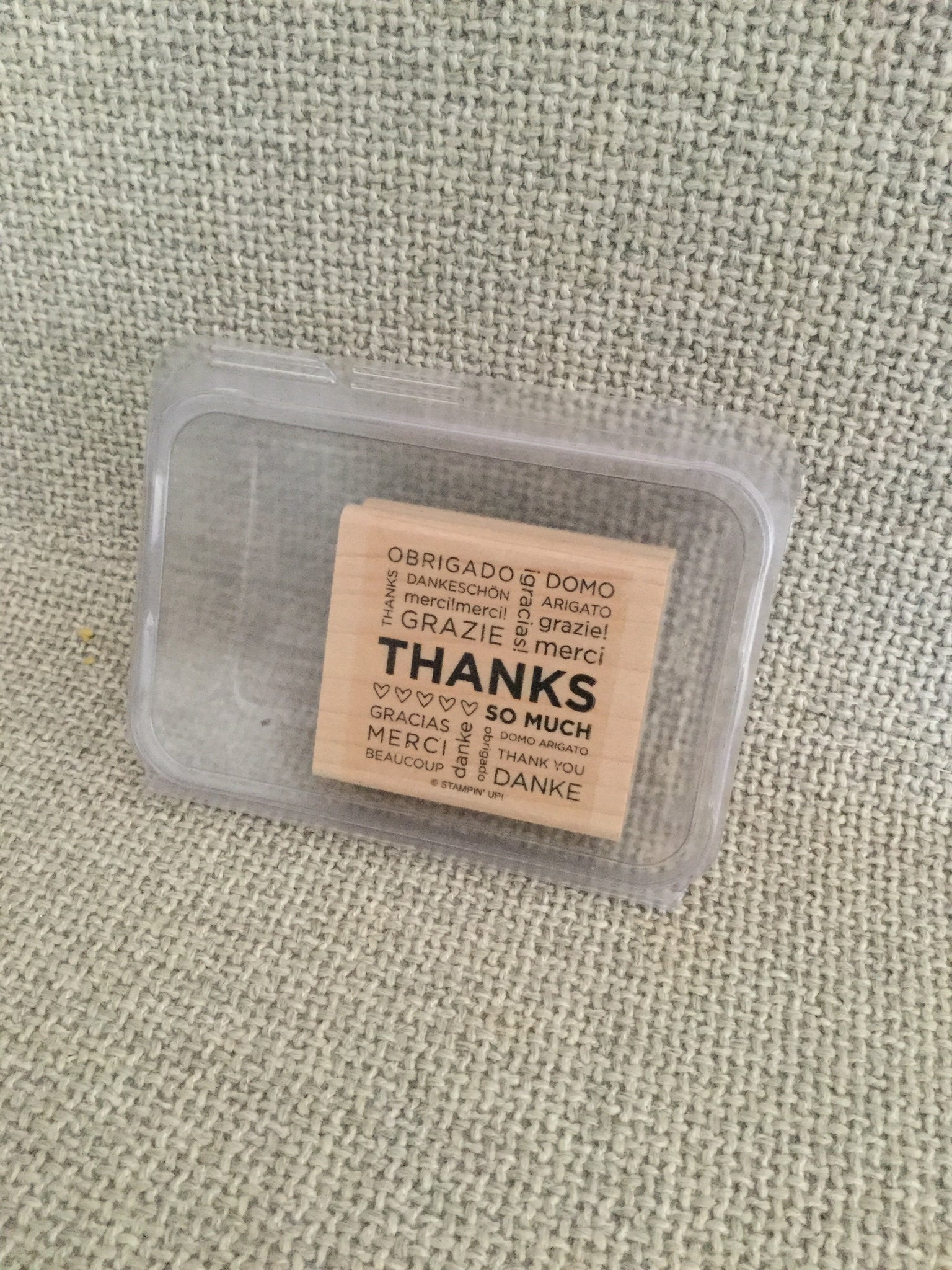 So Many Thanks | Retired Wood Mount Stamp