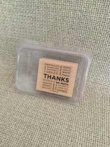 So Many Thanks | Retired Wood Mount Stamp