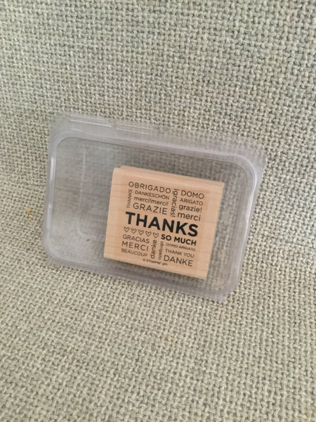 So Many Thanks | Retired Wood Mount Stamp