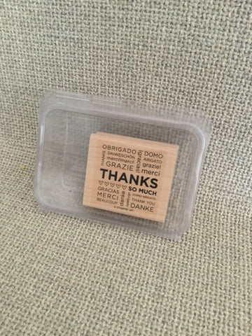So Many Thanks | Retired Wood Mount Stamp