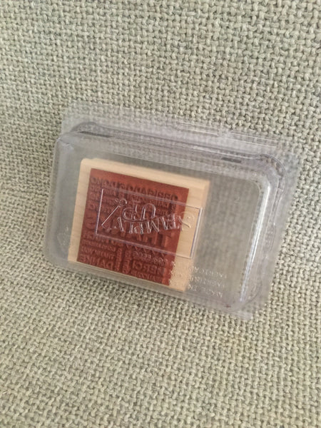 So Many Thanks | Retired Wood Mount Stamp