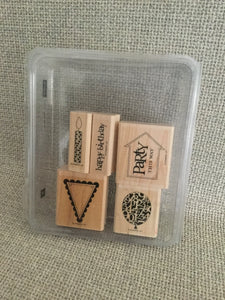 Party This Way | Retired Wood Mount Stamp Set