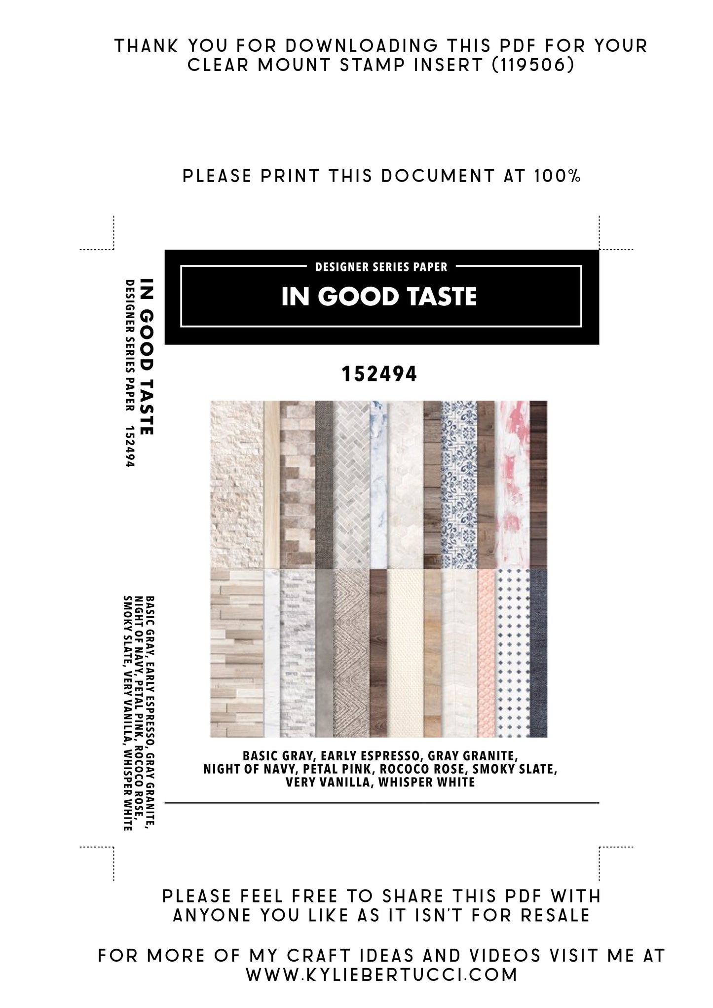Kylie's #loveitchopit and Storage Clear Insert PDFs (Instant Download)