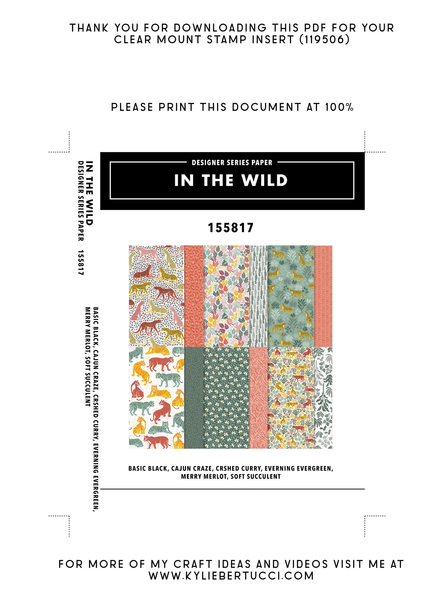 Kylie's #loveitchopit and Storage Clear Insert PDFs (Instant Download)