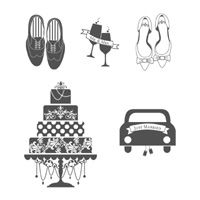 Just Married | Retired Wood Mount Stamp Set | Stampin' Up!
