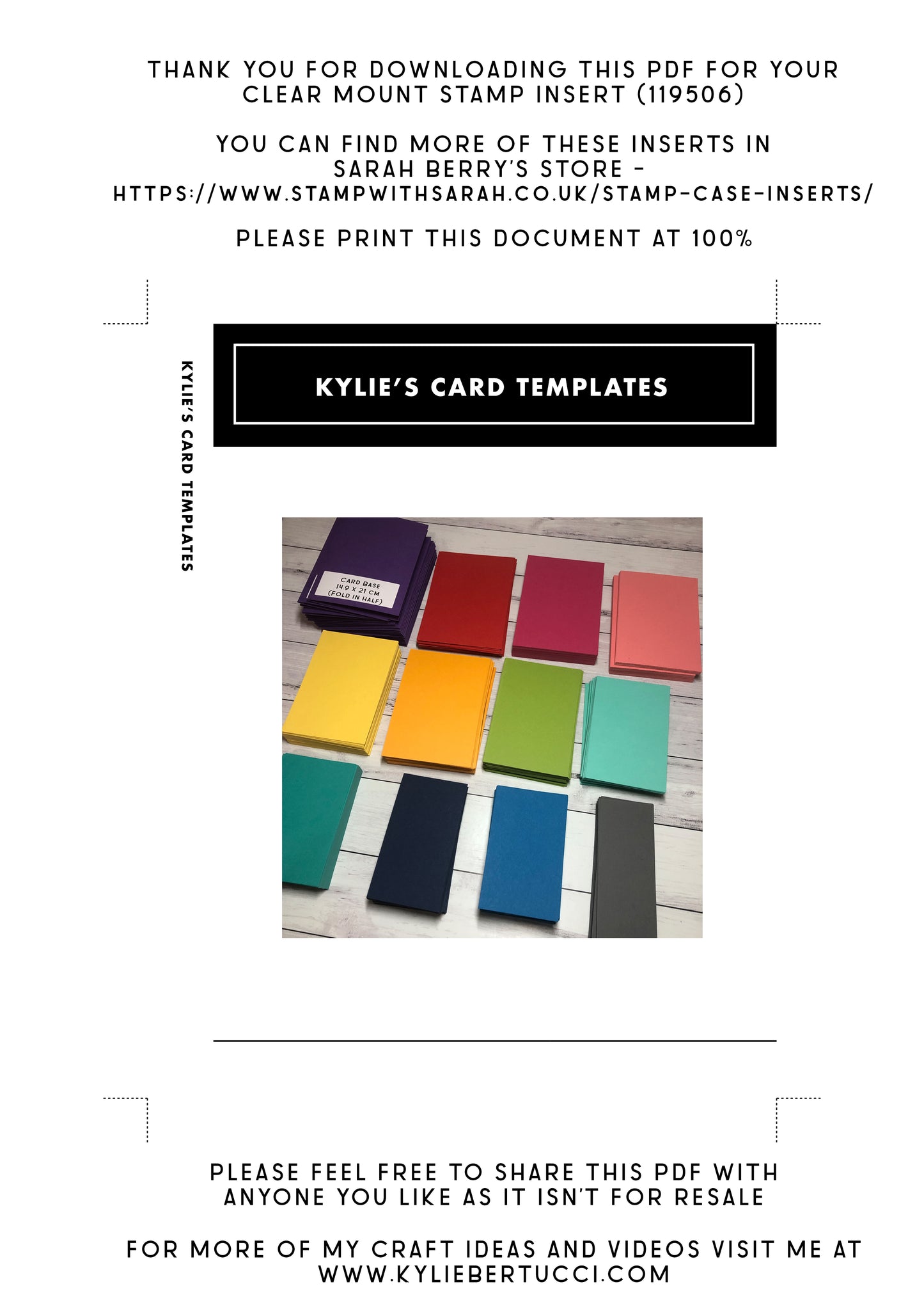 Kylie's #loveitchopit and Storage Clear Insert PDFs (Instant Download)