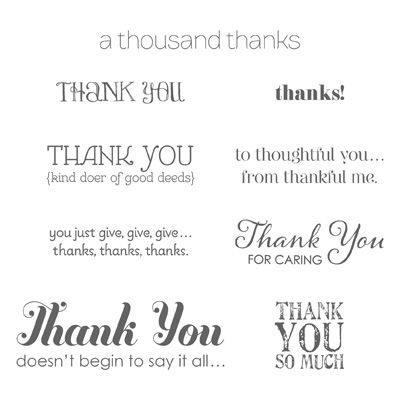 Lots of Thanks | Retired Wood Mount Stamp Set | Stampin' Up!