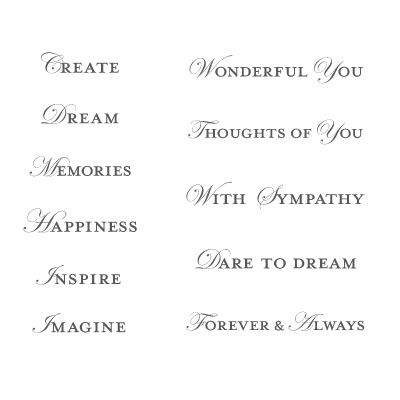 Loving Thoughts | Retired Wood Mount Stamp Set | Stampin' Up!