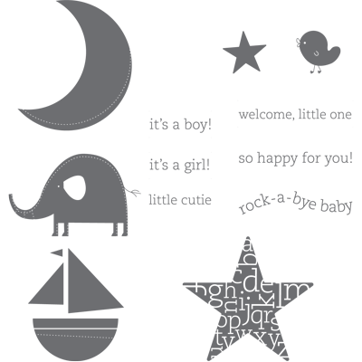Nursery Necessities | Retired Wood Mount Stamp Set | Stampin' Up!