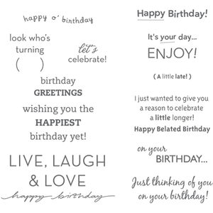 On Your Birthday | Retired Wood Mount Stamp Set | Stampin' Up!