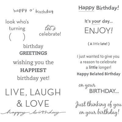 On Your Birthday | Retired Wood Mount Stamp Set | Stampin' Up!