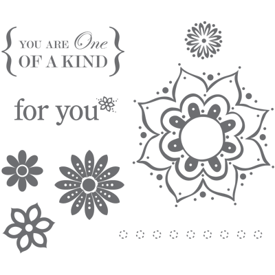 One of a Kind | Retired Wood Mount Stamp Set | Stampin' Up!