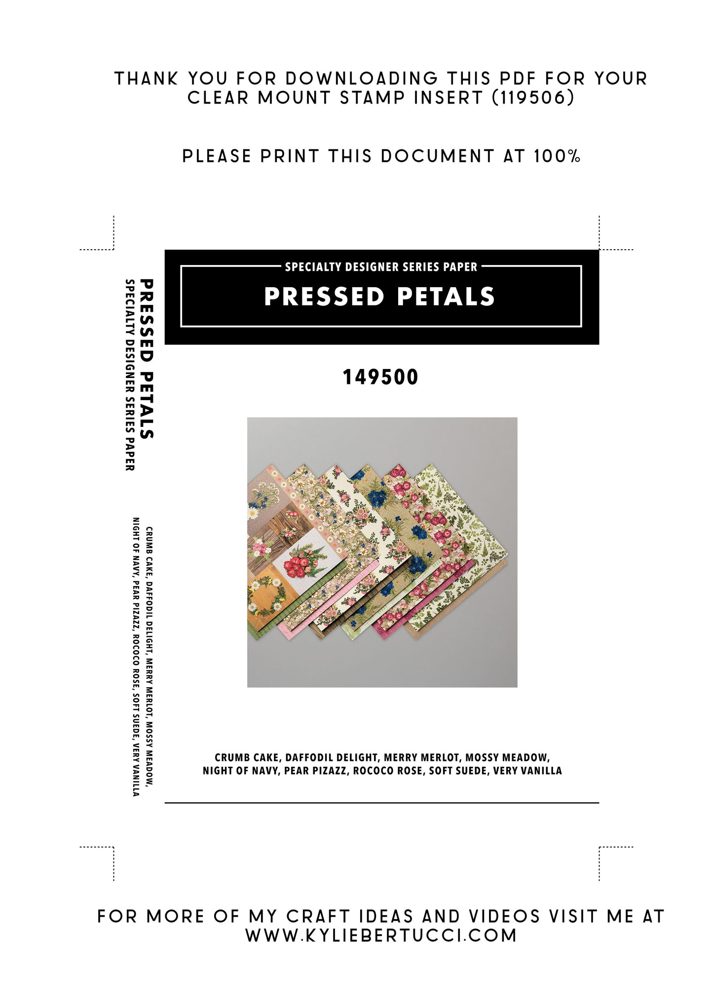 RETIRED Kylie's #loveitchopit and Storage Clear Insert PDFs (Instant Download)