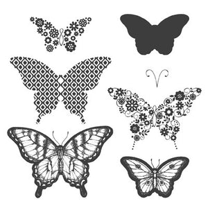 Papillon Potpourri | Retired Wood Mount Stamp Set | Stampin' Up!