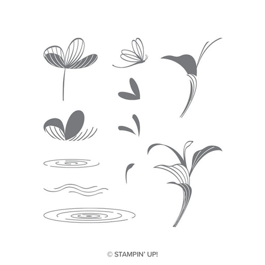 Peaceful Reflection | Retired Photopolymer Stamp Set | Stampin' Up! | BRAND NEW