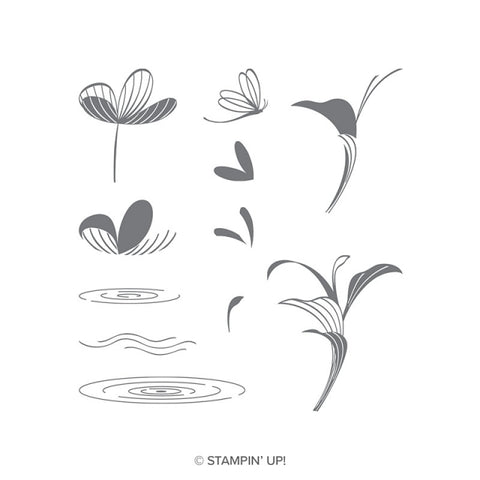Peaceful Reflection | Retired Photopolymer Stamp Set | Stampin' Up! | BRAND NEW