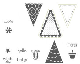 Pennant Parade | Retired Wood Mount Stamp Set | Stampin' Up!
