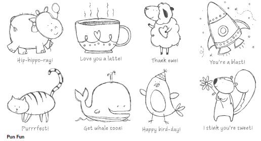 Pun Fun | Retired Wood Mount Stamp Set | Stampin' Up!