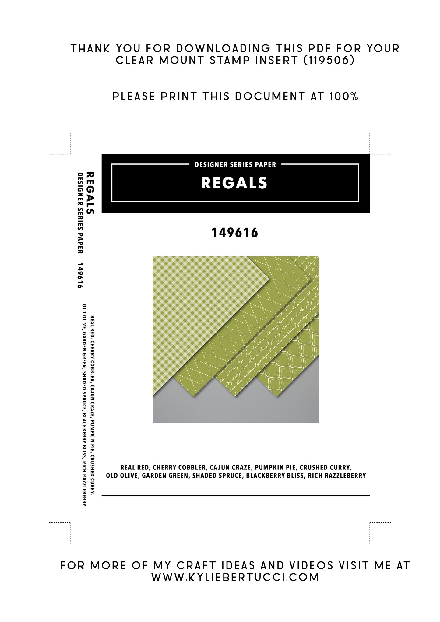 RETIRED Kylie's #loveitchopit and Storage Clear Insert PDFs (Instant Download)