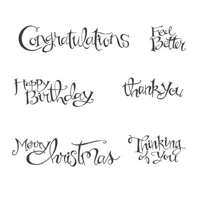Sassy Salutations | Retired Wood Mount Stamp Set | Stampin' Up!