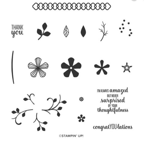 Thoughtful Blooms | Saleabration 2020 | Retired Photopolymer Stamp Set | Stampin' Up!
