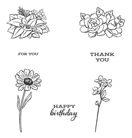 Four Season Floral | Retired Photopolymer Stamp Set | Stampin' Up!
