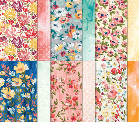 Fine Art Floral DSP | 6 Sheets | Card Front | Retired Paper | Stampin' Up!