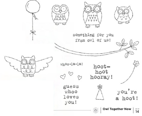 Owl Together Now | Retired Wood Mount Stamp Set | Stampin' Up!