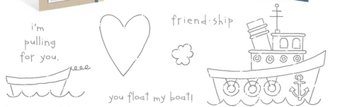 Boatload of Love | Retired Wood Mount Stamp Set | Stampin' Up!