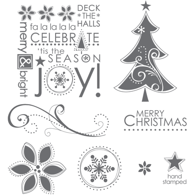 Season of Joy | Retired Wood Mount Stamp Set | Stampin' Up!