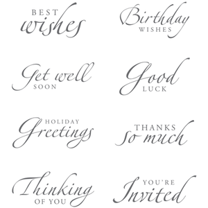 Sincere Salutations | Retired Wood Mount Stamp Set | Stampin' Up!
