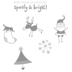 Sparkly and Bright | Retired Wood Mount Stamp Set | Stampin' Up!