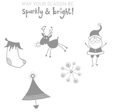 Sparkly and Bright | Retired Wood Mount Stamp Set | Stampin' Up!
