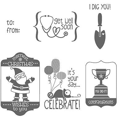 Tag It | Retired Wood Mount Stamp Set | Stampin' Up!